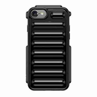 For iPhone SE 2020 Capsule Series Candy Color TPU Phone Case(Black)