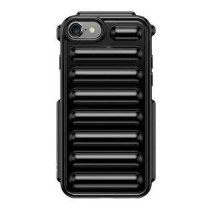 For iPhone 8 Capsule Series Candy Color TPU Phone Case(Black)