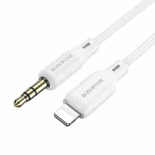 Borofone BL18 AUX Silicone Audio Cable, 3.5mm to 8 Pin Cable(White)