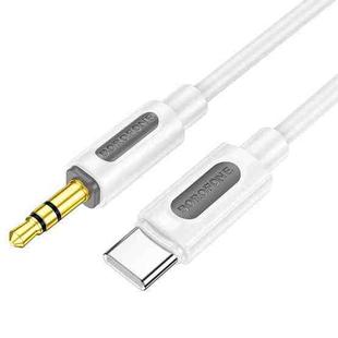 Borofone BL20 True Sound AUX Silicone Audio Cable, 3.5mm to Typ-C Cable(White)