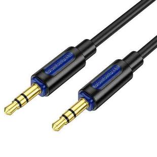 Borofone BL20 True Sound AUX Silicone Audio Cable, 3.5mm to 3.5mm Cable(Black)