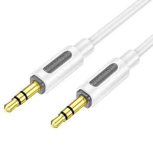 Borofone BL20 True Sound AUX Silicone Audio Cable, 3.5mm to 3.5mm Cable(White)