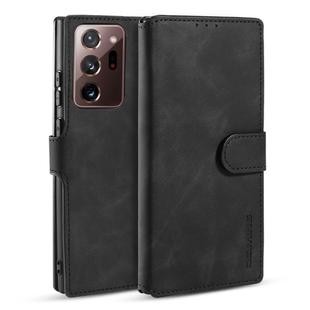 For Samsung Galaxy Note20 Ultra DG.MING Retro Oil Side Horizontal Flip Case with Holder & Card Slots & Wallet(Black)