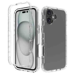For iPhone 16 Clear TPU Hybrid PC Shockproof Phone Case(Transparent)