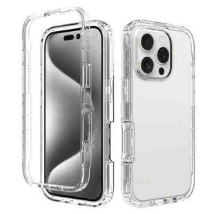 For iPhone 14 Pro Clear TPU Hybrid PC Shockproof Phone Case(Transparent)