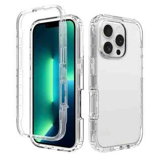 For iPhone 13 Pro Max Clear TPU Hybrid PC Shockproof Phone Case(Transparent)