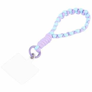 Mobile Phone Anti-lost Braided Short Lanyard(Purple + Blue)