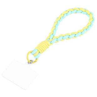 Universal Phone Anti-lost Braided Short Lanyard(Light Green + Yellow)