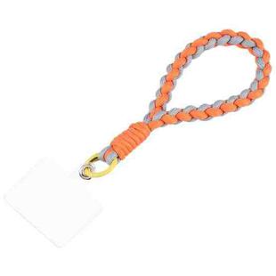 Universal Phone Anti-lost Braided Short Lanyard(Orange + Grey)