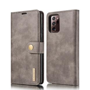 For Samsung Galaxy Note20 Ultra DG.MING Crazy Horse Texture Flip Detachable Magnetic Leather Case with Holder & Card Slots & Wallet(Gray)