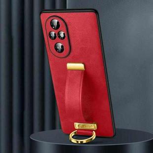 For Honor 200 SULADA PC + Leather Texture Skin Feel Shockproof Phone Case(Red)