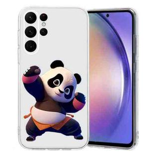 For Samsung Galaxy S23 Ultra 5G Colored Drawing Pattern Transparent TPU Phone Case(Panda)