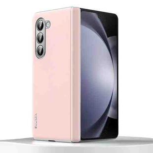 For Samsung Galaxy Z Fold5 SULADA Skin Feel Liquid Leather Shockproof Phone Case(Pink)