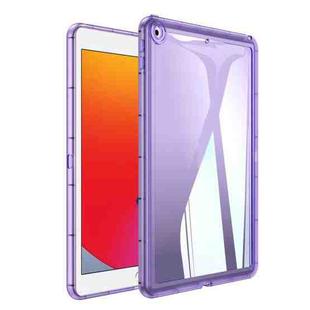 For iPad Air / Air 2 / 9.7 2018 Clear Acrylic Hybrid TPU Tablet Case(Purple)