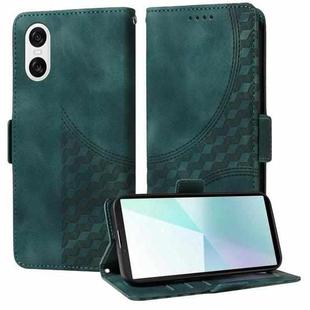 For Sony Xperia 10 VI Embossed Rhombus Starry Leather Phone Case(Green)