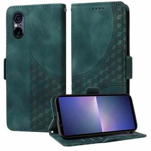 For Sony Xperia 5 VI Embossed Rhombus Starry Leather Phone Case(Green)