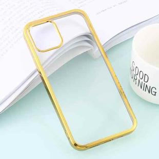 For iPhone 12 / 12 Pro Ultra-thin Plating TPU Protective Soft Case(Gold)