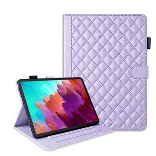 For Lenovo Xiaoxin Pad Pro 11.5 2023 Rhombus Lattice Leather Tablet Case(Purple)