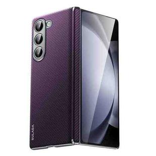 For Samsung Galaxy Z Fold5 SULADA 600D Kevlar Texture PC Shockproof Phone Case(Purple)