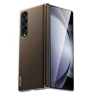 For Samsung Galaxy Z Fold4 SULADA 600D Kevlar Texture PC Shockproof Phone Case(Brown)