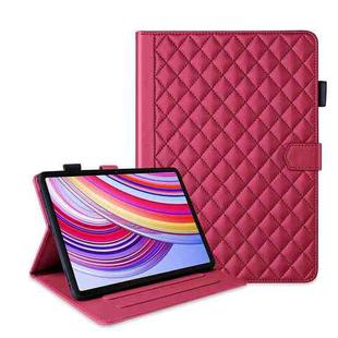 For Xiaomi Redmi Pad Pro 12.1 Rhombus Lattice Leather Tablet Case(Red)