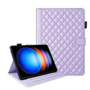 For Xiaomi Pad 6S Pro 12.4 Rhombus Lattice Leather Tablet Case(Purple)