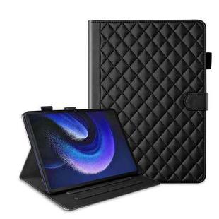 For Xiaomi Pad 6 / 6 Pro Rhombus Lattice Leather Tablet Case(Black)