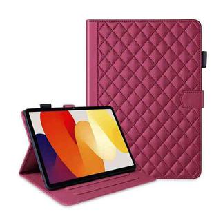 For Xiaomi Redmi Pad 8.8 inch 2025 Rhombus Lattice Leather Tablet Case(Red)