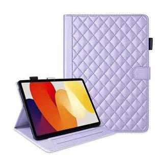 For Xiaomi Redmi Pad 8.8 inch 2025 Rhombus Lattice Leather Tablet Case(Purple)