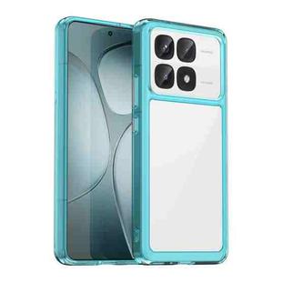 For Xiaomi 14T Pro Colorful Series Acrylic Hybrid TPU Phone Case(Transparent Blue)