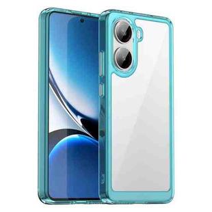 For Xiaomi Poco X7 Pro Colorful Series Acrylic Hybrid TPU Phone Case(Transparent Blue)