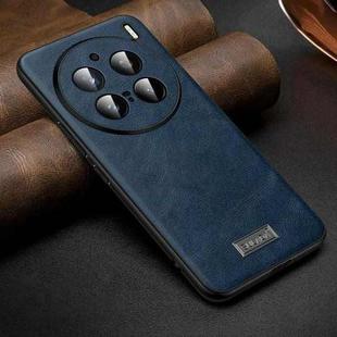 For vivo X200 Pro SULADA Shockproof TPU + Handmade Leather Phone Case(Blue)