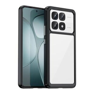 For Redmi K70 Ultra Colorful Series Acrylic Hybrid TPU Phone Case(Black)