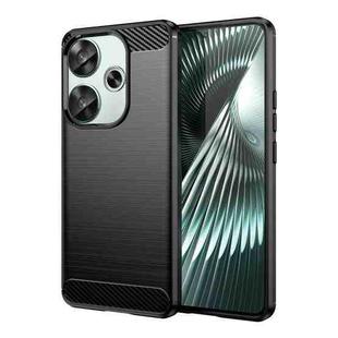 For Xiaomi Poco F6 Carbon Fiber Brushed Texture TPU Phone Case(Black)