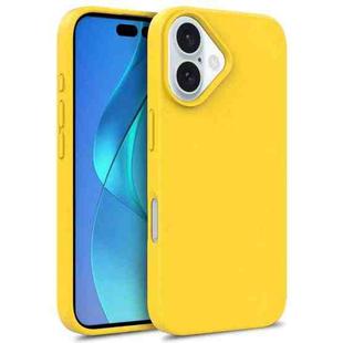 For iPhone 16 Wheat Straw TPU Phone Case(Yellow)