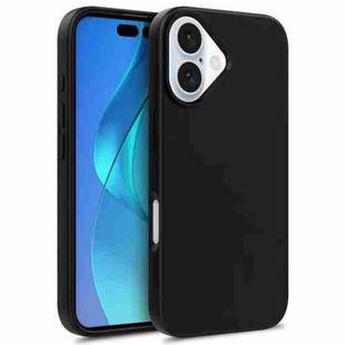 For iPhone 16 Plus Wheat Straw TPU Phone Case(Black)