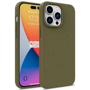 For iPhone 16 Pro Wheat Straw TPU Phone Case(Army Green)