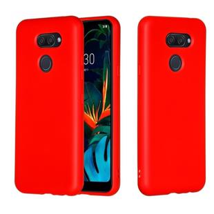 For LG K40S Pure Color Liquid Silicone Shockproof Full Coverage Protective Case(Red)