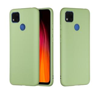 For Xiaomi Redmi 9C Pure Color Liquid Silicone Shockproof Full Coverage Protective Case(Green)