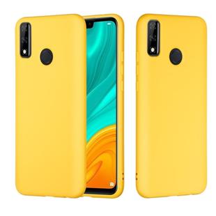 For Huawei Y8s Pure Color Liquid Silicone Shockproof Full Coverage Protective Case(Yellow)