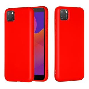 For Huawei Y5p / Honor 9s Pure Color Liquid Silicone Shockproof Full Coverage Protective Case(Red)