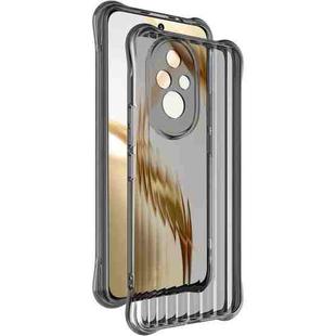 For Honor 200 IMAK Corrugated Texture Airbag TPU Phone Case(Transparent Black)