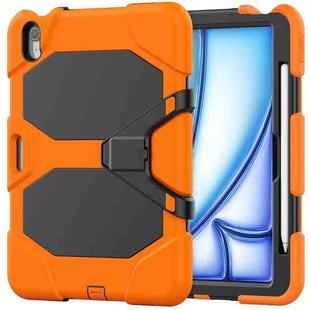 For iPad Air 11 2024 Colorful Silicone Heavy Duty Hybrid PC Tablet Case(Orange)