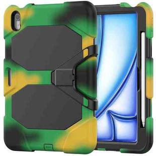 For iPad Air 11 2024 Colorful Silicone Heavy Duty Hybrid PC Tablet Case(Camouflage)