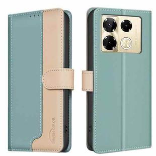 For Infinix Note 40 Pro 5G / 4G / 40 Pro+ Color Matching RFID Anti-theft Leather Phone Case(Green)