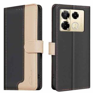 For Infinix Note 40 Pro 5G / 4G / 40 Pro+ Color Matching RFID Anti-theft Leather Phone Case(Black)