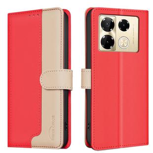 For Infinix Note 40 Pro 5G / 4G / 40 Pro+ Color Matching RFID Anti-theft Leather Phone Case(Red)