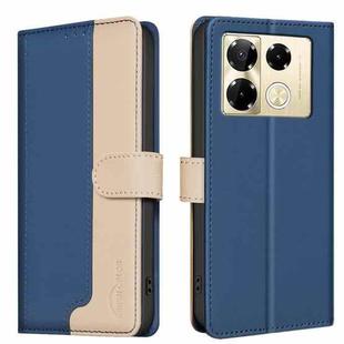 For Infinix Note 40 Pro 5G / 4G / 40 Pro+ Color Matching RFID Anti-theft Leather Phone Case(Blue)