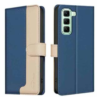 For Infinix Hot 50 4G Color Matching RFID Anti-theft Leather Phone Case(Blue)