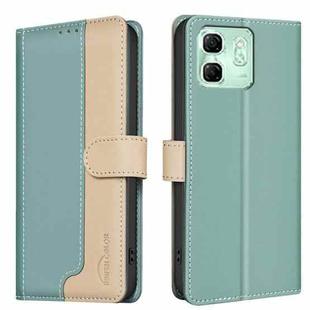 For Infinix Smart 9 / Hot 50i Color Matching RFID Anti-theft Leather Phone Case(Green)